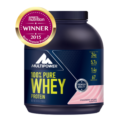 Poza cu 100% Proteina Pura Whey - 2000g - Capsuni MPower