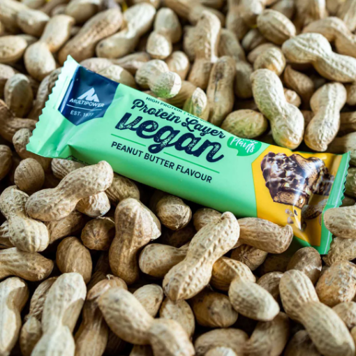 Poza cu Baton Protein Layer Vegan 55g - Peanut Butter