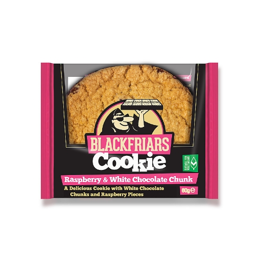 Poza cu Cookie FlapJack - 60g Zmeura si Ciocolata Alba