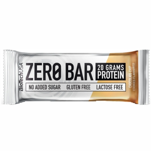 Poza cu Zero Bar 50g - Chocolate Chip Cookies BioTech