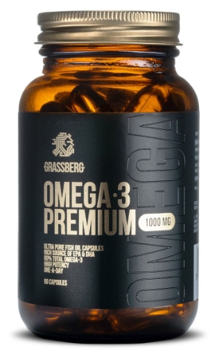 Poza cu Grassberg Omega 3 Premium 1000mg - 60 Caps - Naskor