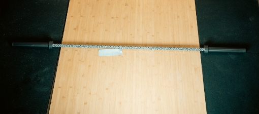 Poza cu BARA OLIMPICA ZEBRA CU CAPETE NEGRE 200CM