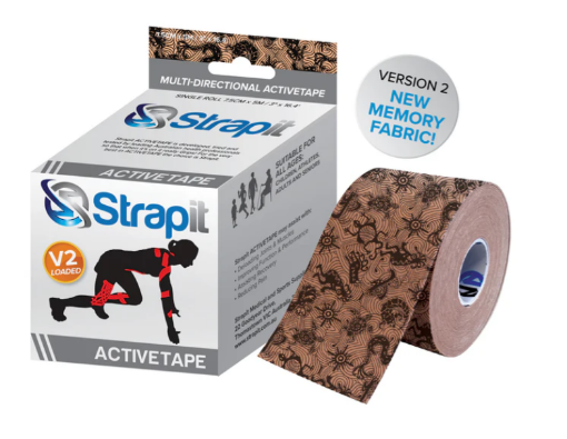 Poza cu ACTIVETAPE 7,5CM x 5M  - BEJ/NEGRU STRAPIT