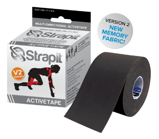 Poza cu DYNAMIC ACTIVETAPE 5CM x 5M - NEGRU STRAPIT