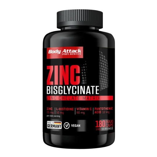 Poza cu Zinc Bisglycinate (180 Caps) Body Attack