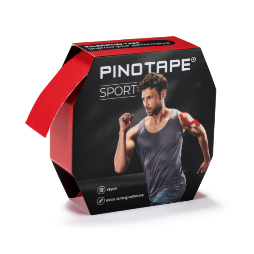 Poza cu Banda Kinesio PINOTAPE® Sport - 31m Rosu