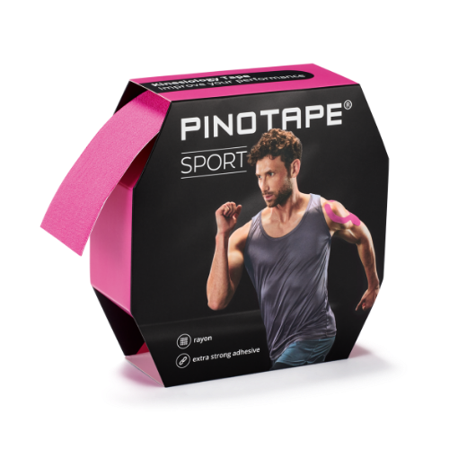 Poza cu Banda Kinesio PINOTAPE® Sport - 31m Roz