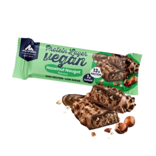 Poza cu Baton Protein Layer Vegan 55g - Hazelnut Nougat