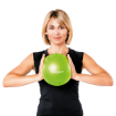 Poza cu Minge Pilates Lime 18cm - PINOFIT®