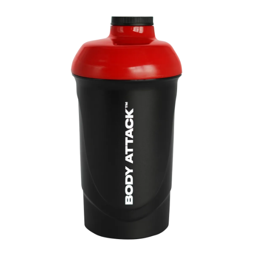 Poza cu SHAKER NEGRU-ROSU 600 ML BODY ATTACK