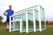 Poza cu Poarta fotbal mobila pliabila din aluminiu TS 1,20 x 0,80 m, cu plasa