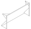 Poza cu Poartă de fotbal mobilă din aluminiu 4 × 2 m — Ø80 mm cu plasă inclusă — VI 6028