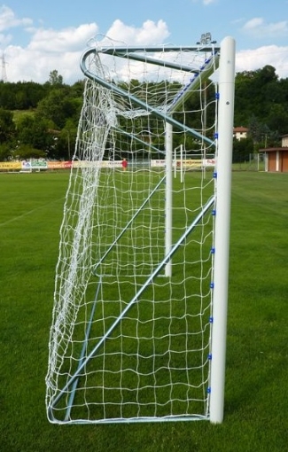 Poza cu Poartă de fotbal mobilă din aluminiu 5 × 2 m — Ø80 mm cu plasă inclusă — VI 6022